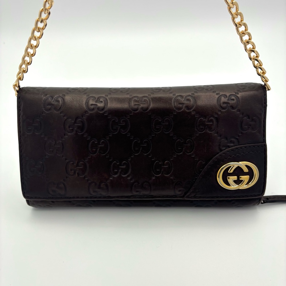 Gucci Dark Brown Leather Wallet